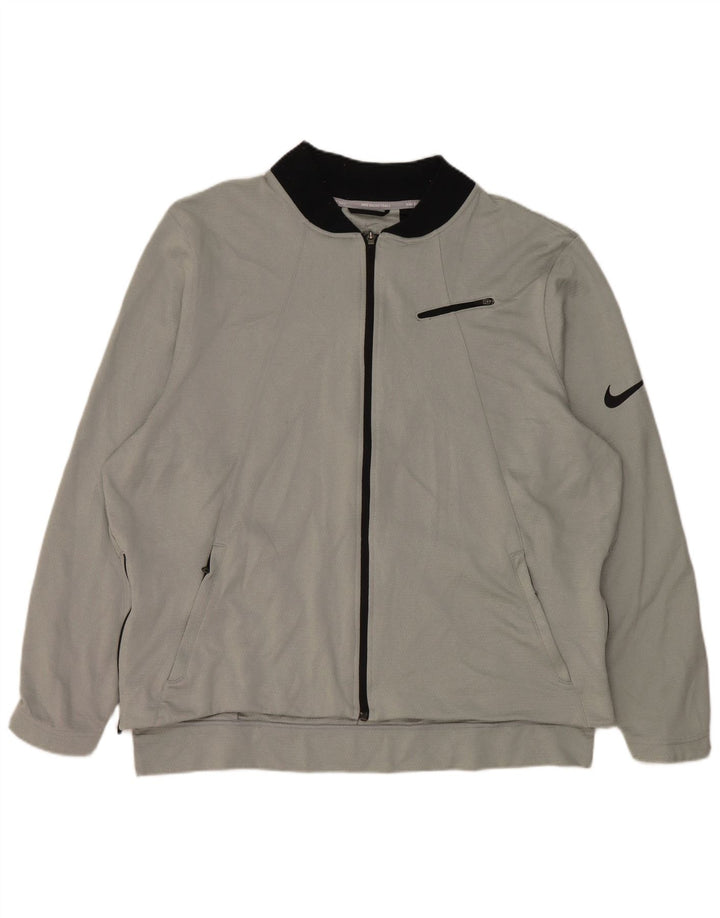 Nike Hommes Dri Fit Survêtement Top Veste 2XL Gris Polyester