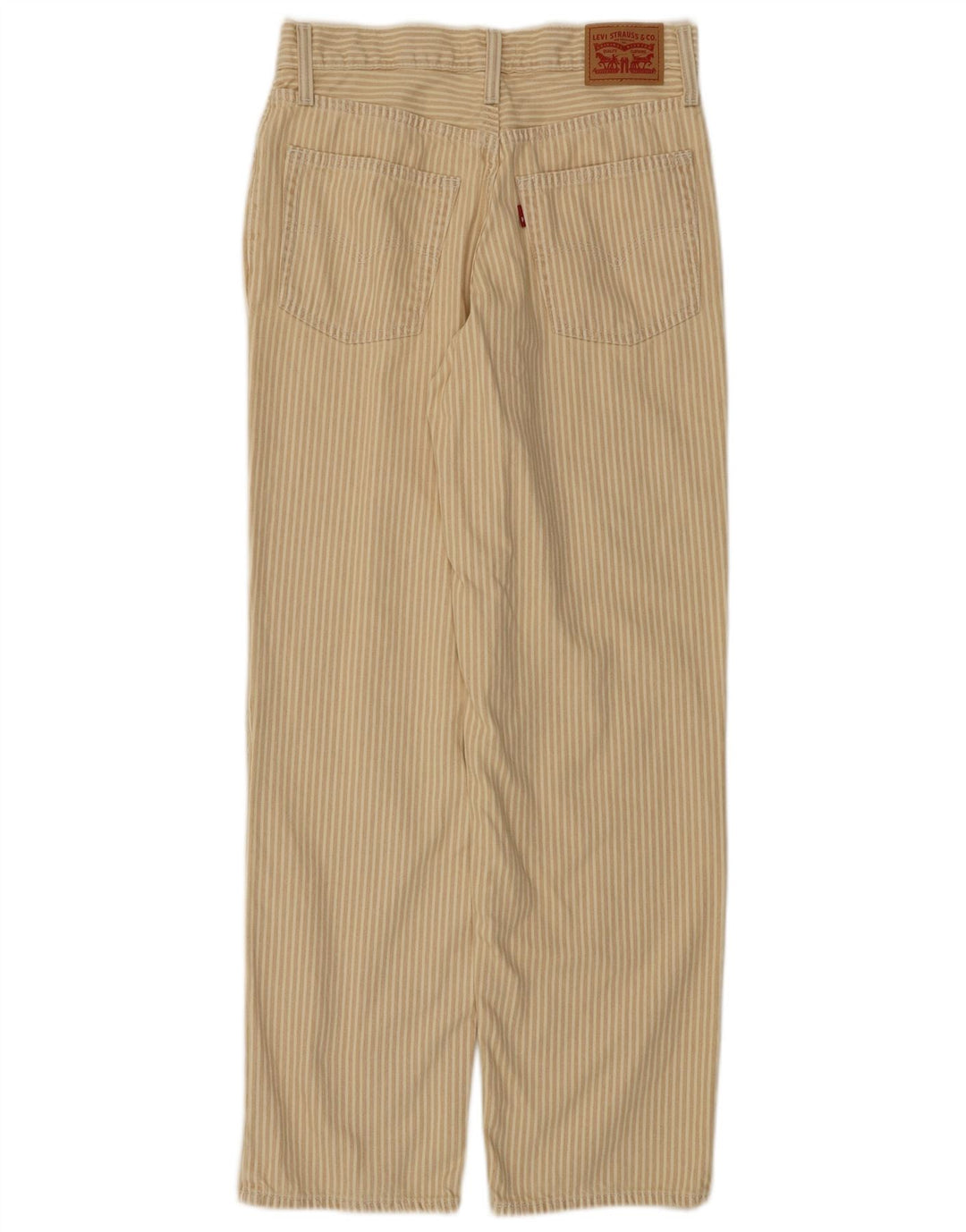 LEVI'S Pantalon décontracté droit femme W27 L31 Coton rayé beige