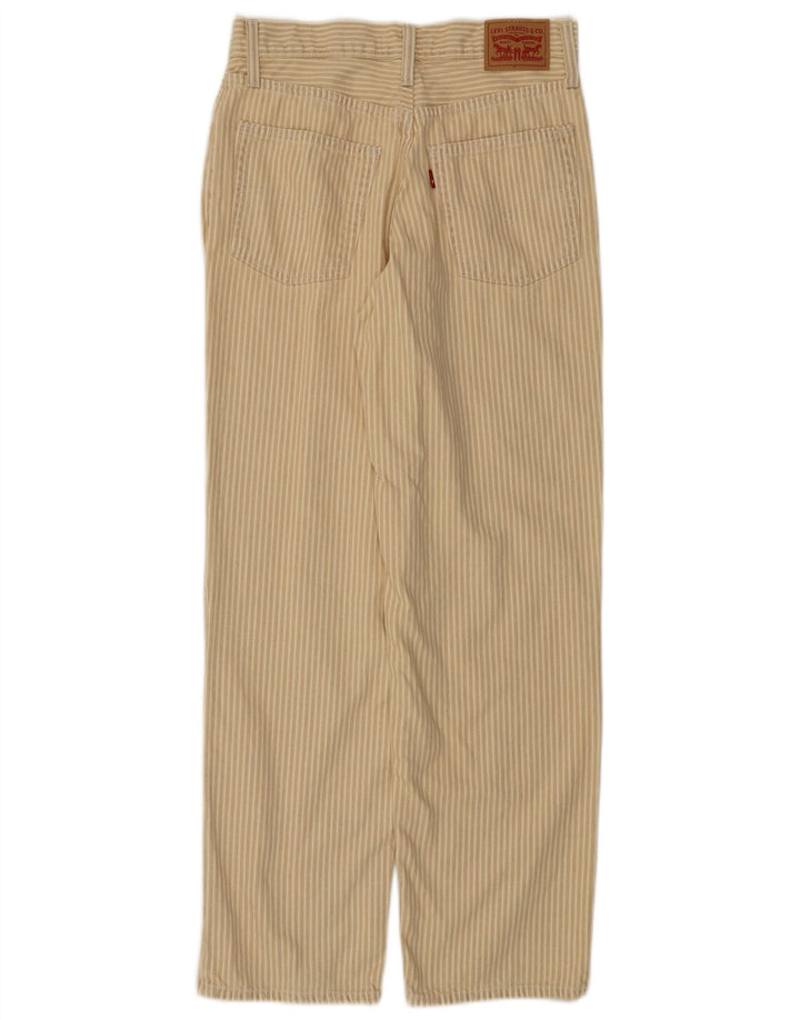 LEVI'S Pantalon décontracté droit femme W27 L31 Coton rayé beige