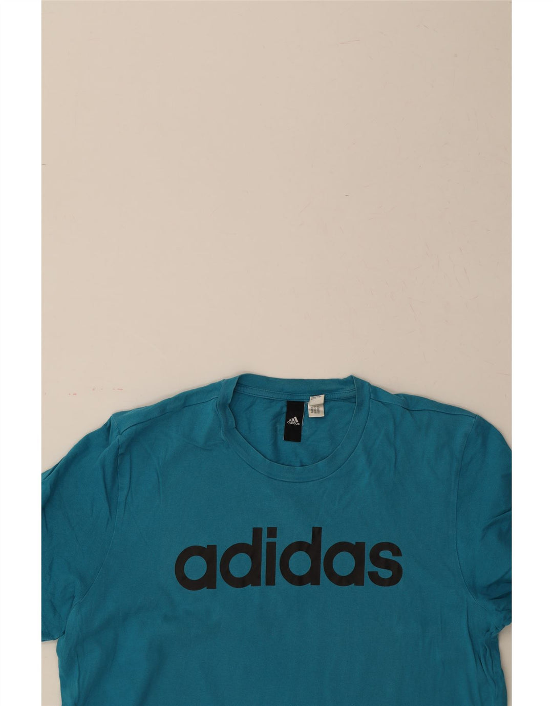 ADIDAS Mens Graphic T-Shirt Top Medium Blue Vintage Adidas and Second-Hand Adidas from Messina Hembry 