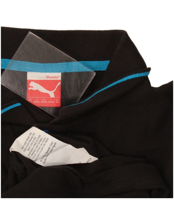 Puma Polo Homme Noir Moyen Coton
