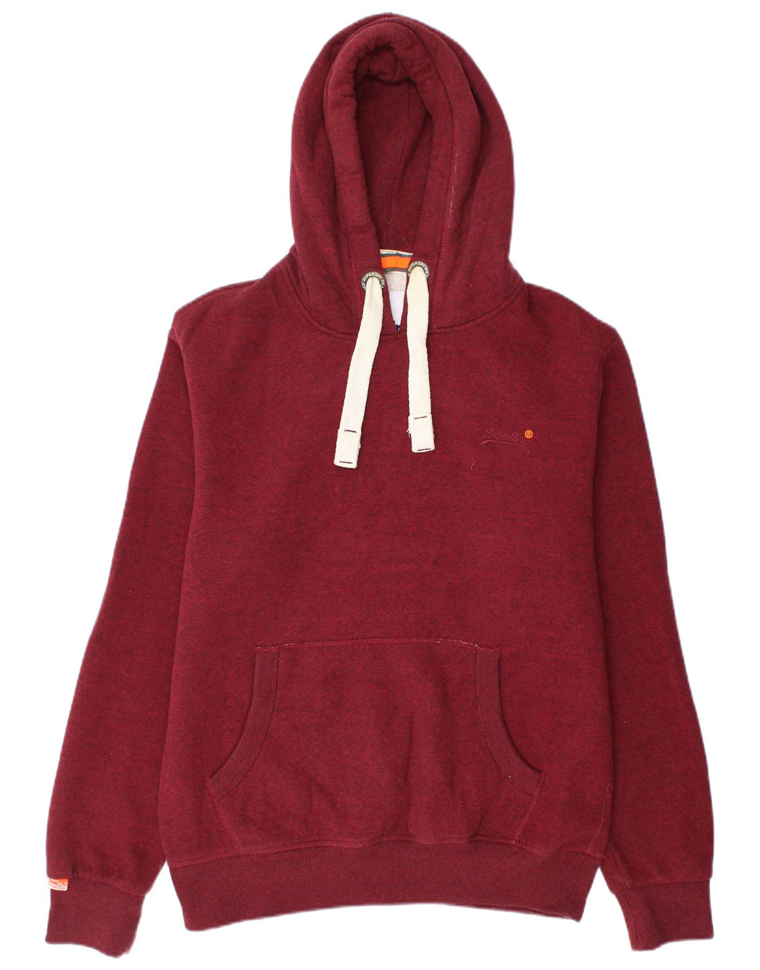 SUPERDRY Pull à capuche pour homme XL en coton bordeaux