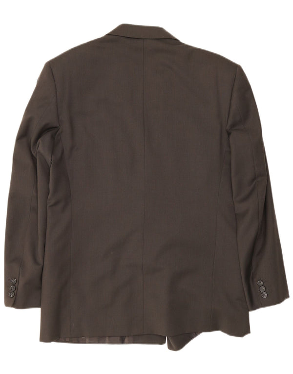 Veste Blazer Double Boutonnage Vintage Homme IT 50 Grande Laine Grise