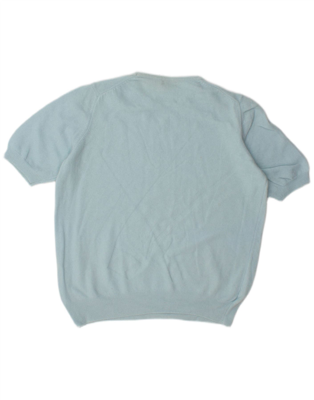 BENETTON Pull à col rond pour femme UK 14 Turquoise moyen