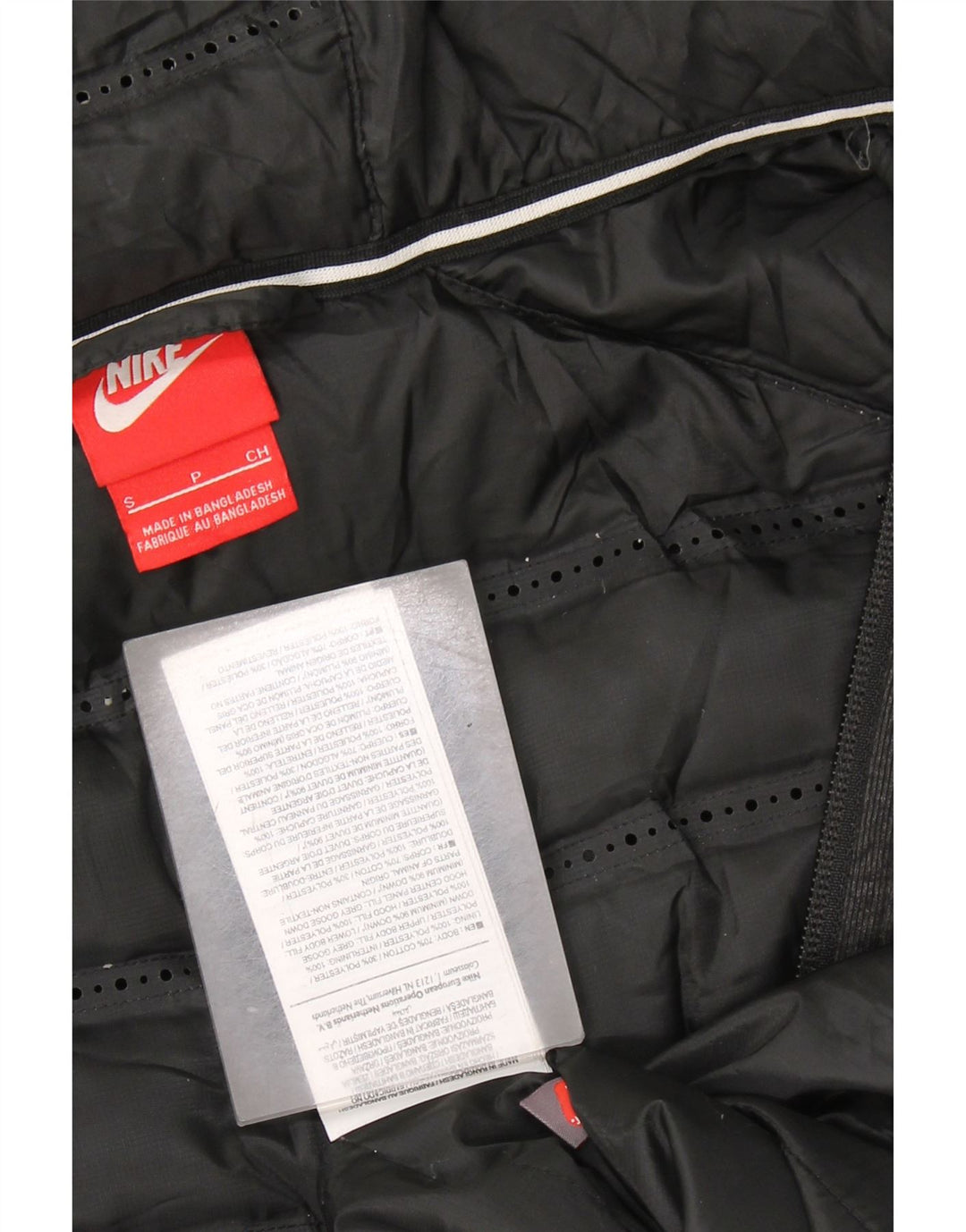 NIKE Manteau coupe-vent à capuche surdimensionné pour femme UK 10 Petit Gris Polyester