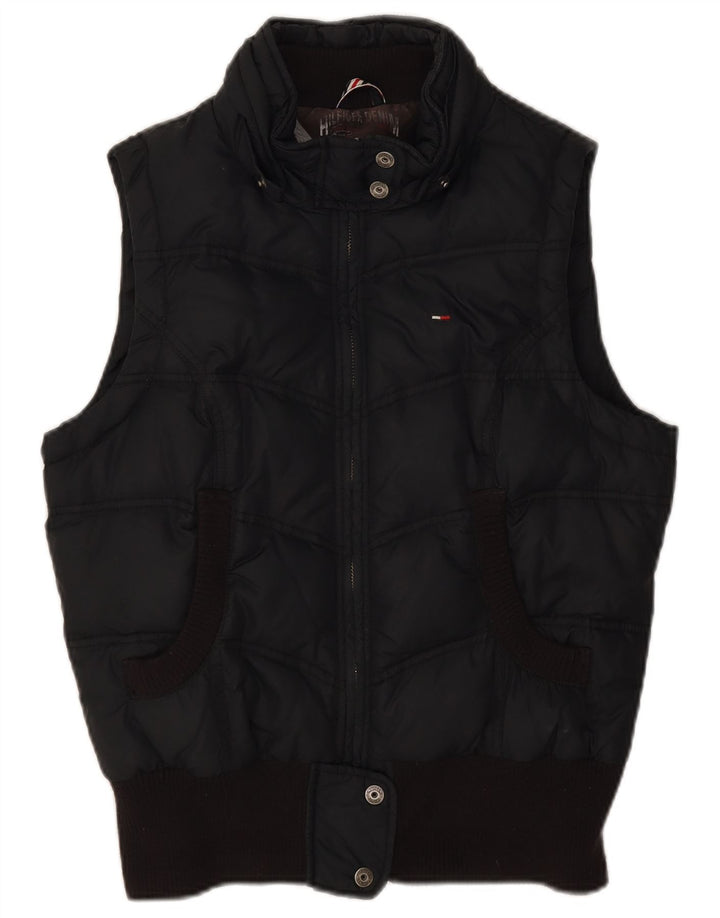 Tommy Hilfiger Gilet rembourré pour femme UK 14 Large Noir Polyester