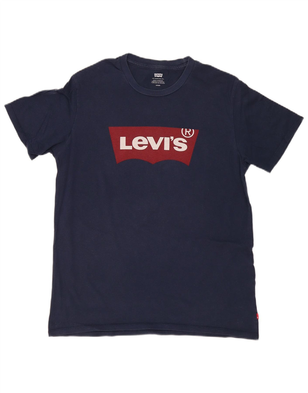 LEVI'S T-Shirt Graphique Homme Bleu Marine Moyen Coton