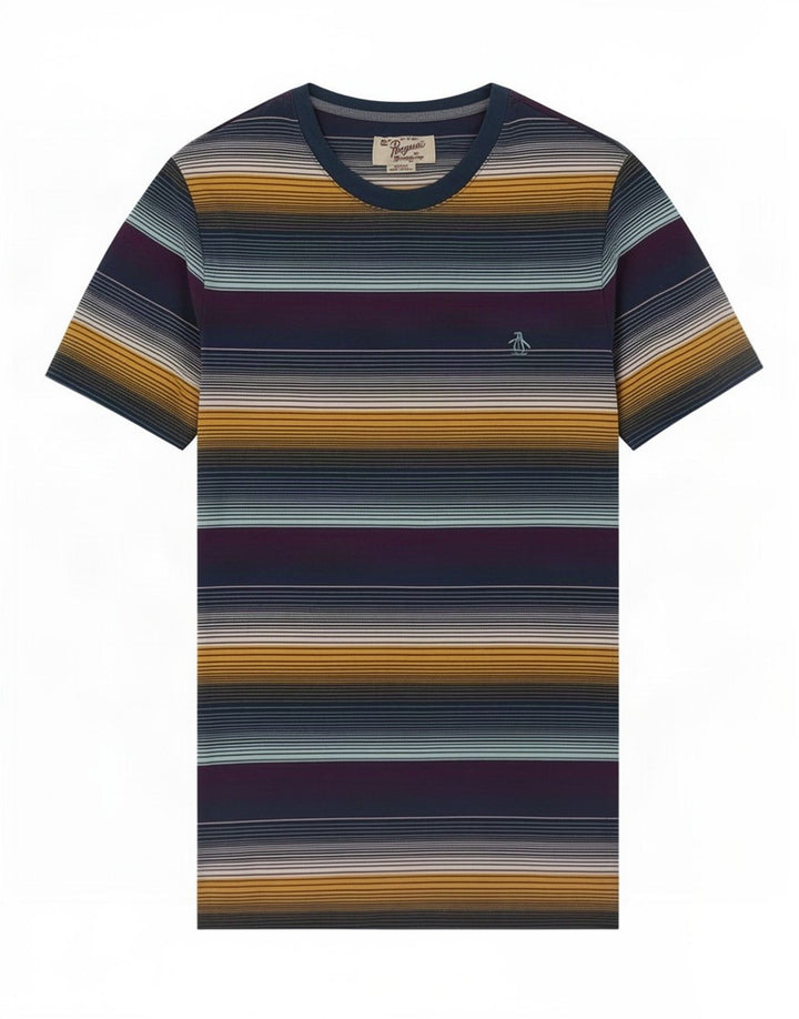 Penguin T-Shirt Top Homme Rayé Multicolore Moyen