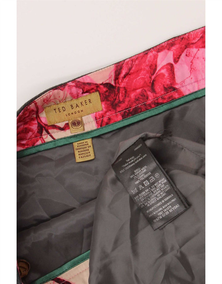 Ted Baker Jupe crayon pour femme Taille 1 XS W26 Laine vierge grise