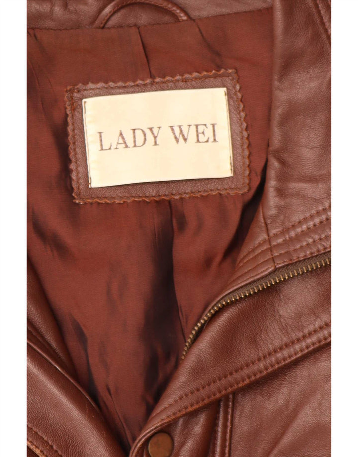 veste en cuir homme vintage UK 40 Grand Marron