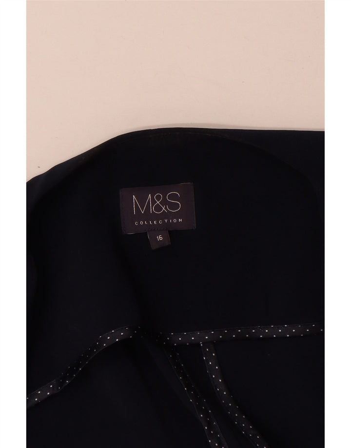 Marks & Spencer Haut Boléro Femme UK 16 Large Bleu Marine Polyester
