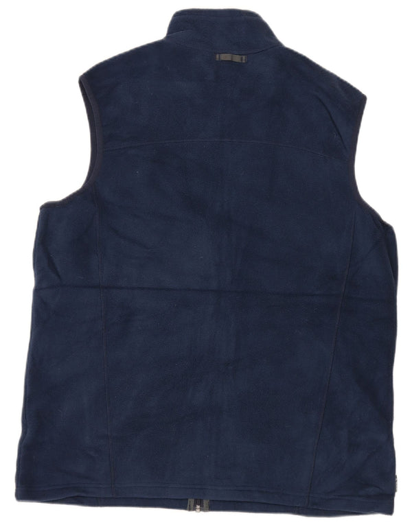 Eddie Bauer Gilet polaire pour homme UK 40 Large Bleu marine Polyester