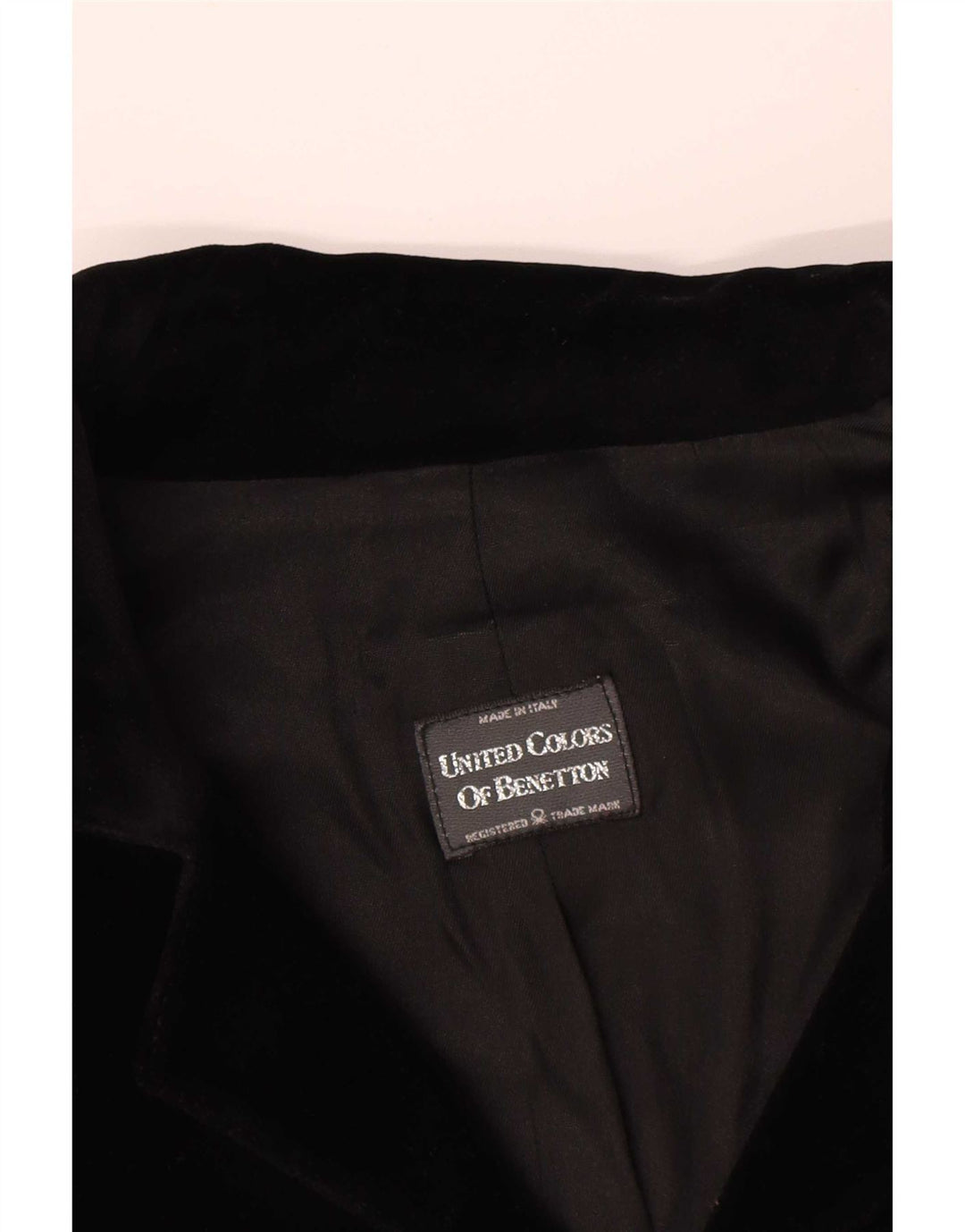 Benetton Veste Boléro Femme 2 Boutons Velours IT 48 XL Noir Modacryl