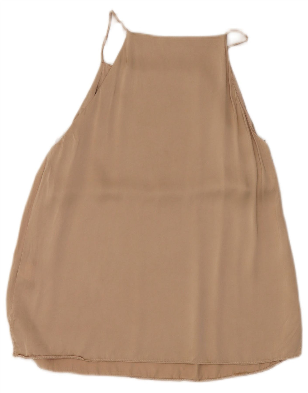 Zara Femme Cami Top UK 10 Small Beige Viscose