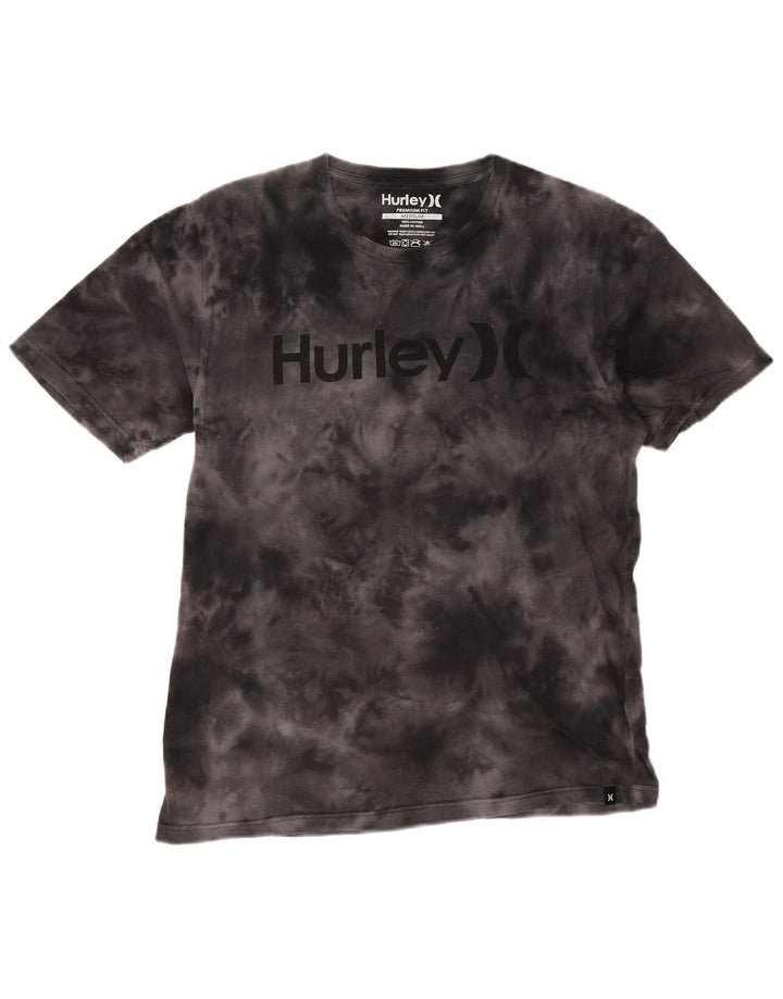 Hurley T-Shirt Graphique Homme Noir Moyen Tie Dye Coton