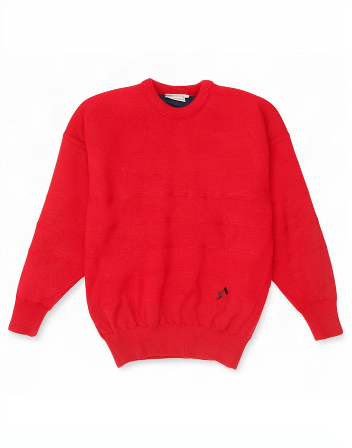 Green Lamb Pull à col rond pour homme Rouge Taille L