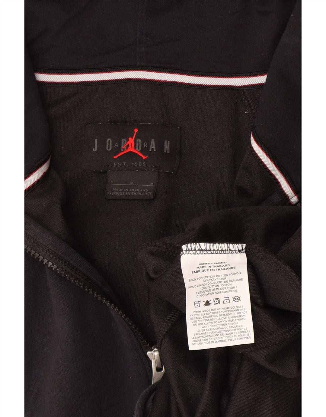 Jordan Pull à capuche zippé pour homme en coton bleu marine moyen