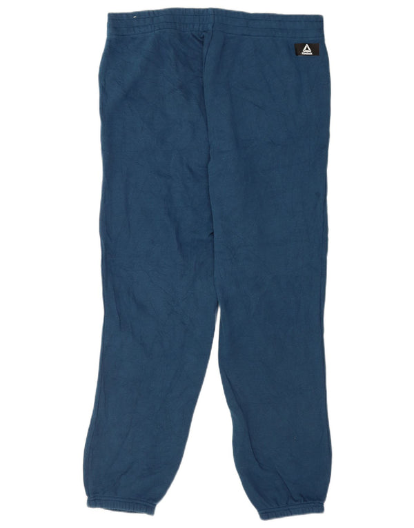 Reebok Pantalon de survêtement pour femme Joggers UK 14 Large Bleu marine Coton