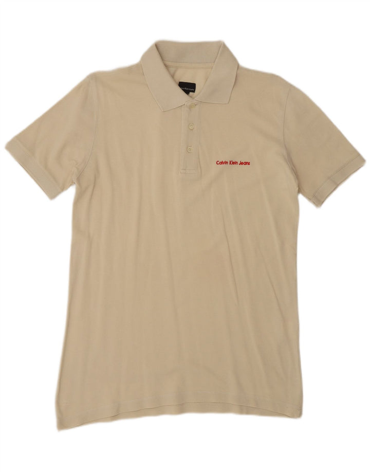 Calvin Klein Jeans Polo Homme Beige Moyen Coton