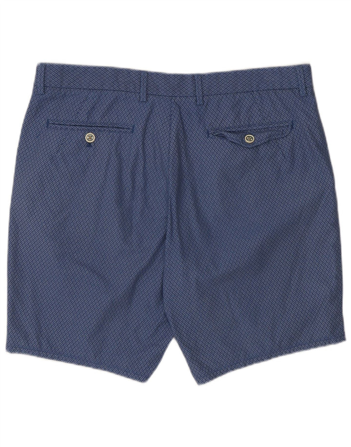 Massimo Dutti Short Chino Homme EU 44 Large W34 Bleu Marine à Pois
