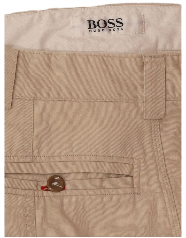 HUGO BOSS Pantalon Chino Pegged Homme W34 L32 Coton Beige