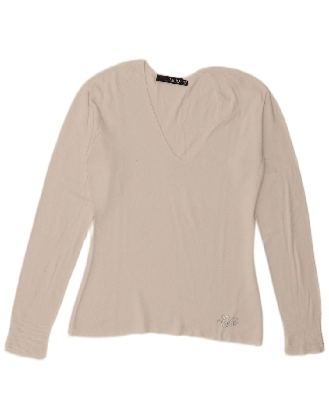 Liu Jo Femme Top Manches Longues IT 42 Medium Blanc