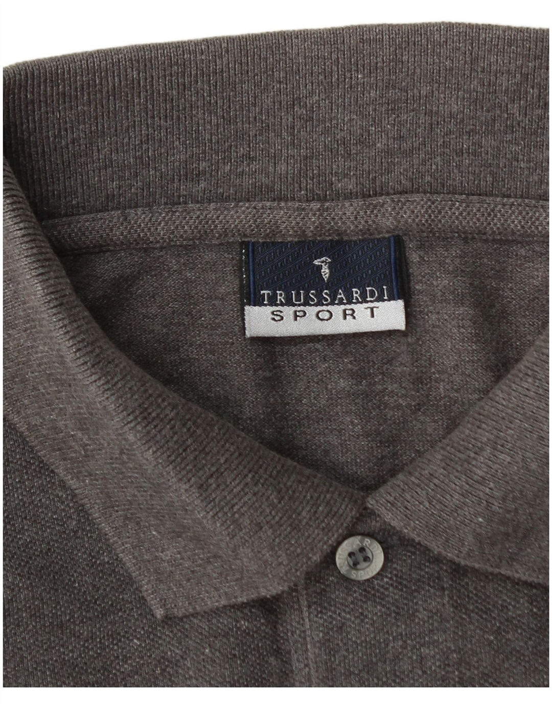 TRUSSARDI Polo Homme Large Gris Coton