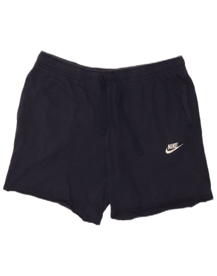 Nike Short de sport pour homme en coton bleu marine Taille L