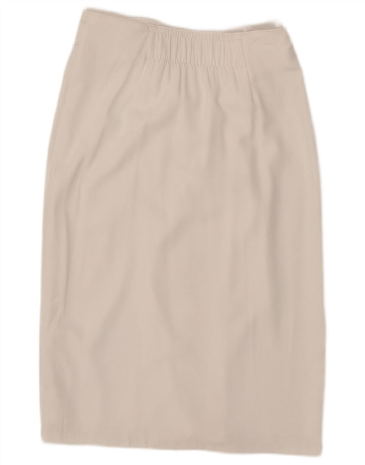 MARKS & SPENCER Jupe droite pour femme UK 12 Medium W30 Blanc Polyester