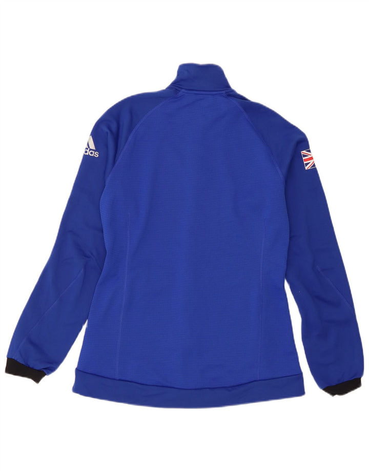 Adidas Veste de survêtement pour femme UK 12 Bleu moyen Polyester