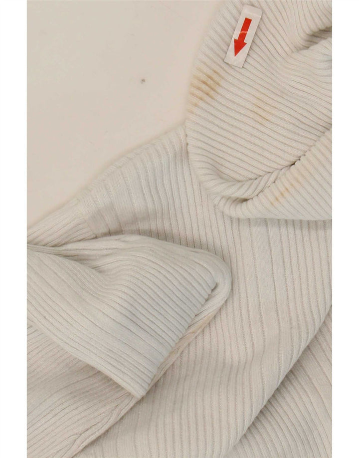 Marks & Spencer Pull col roulé pour femme UK 12 Viscose blanc moyen