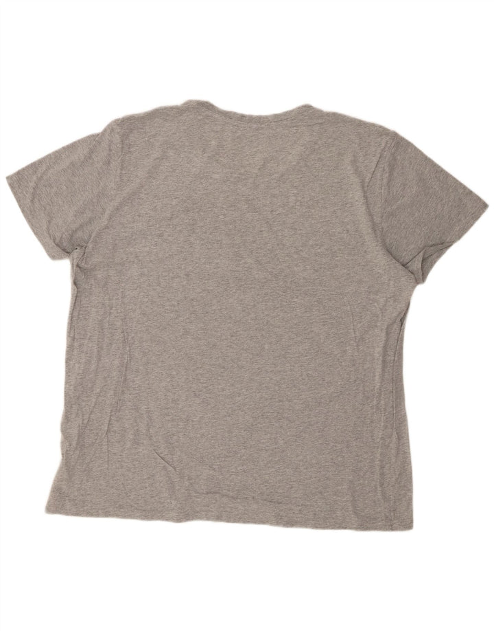 ADIDAS T-shirt graphique pour hommes 2XL Gris Coton