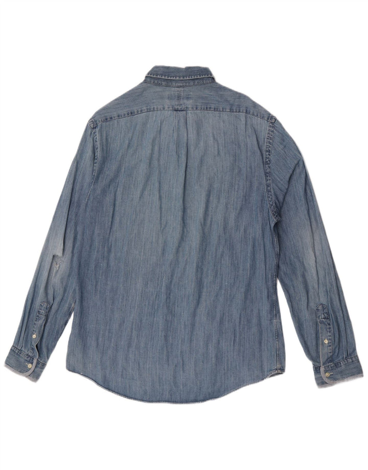 Ralph Lauren Chemise en jean coupe slim pour homme XL Bleu coton