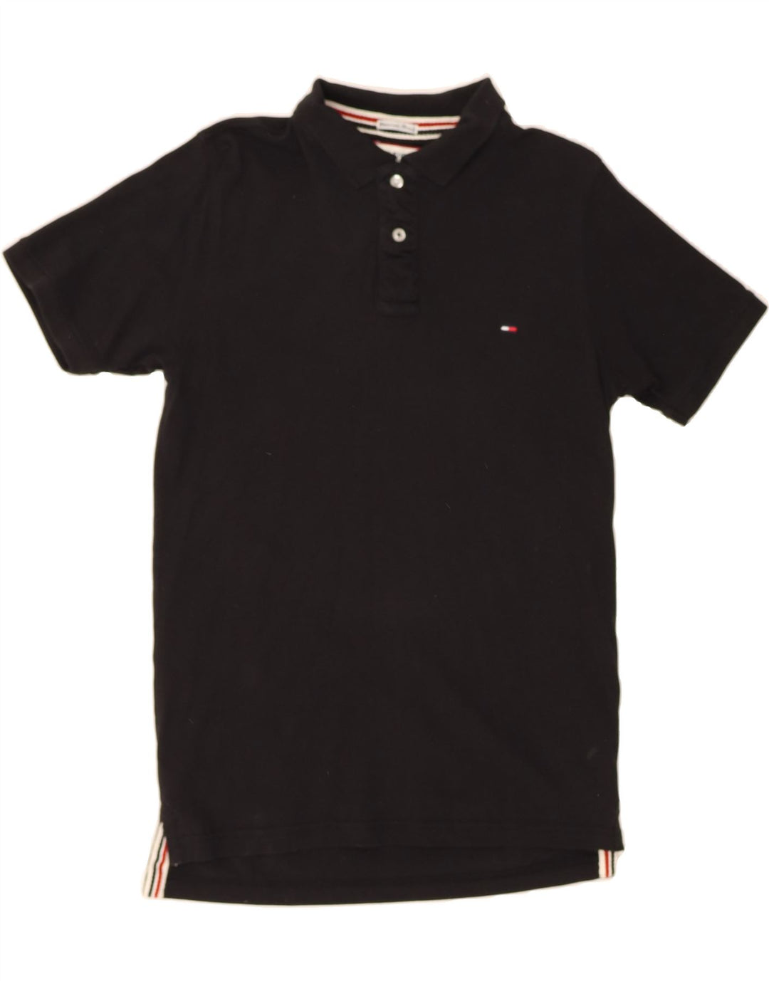 TOMMY HILFIGER Mens Polo Shirt Medium Black Cotton Vintage Tommy Hilfiger and Second-Hand Tommy Hilfiger from Messina Hembry 