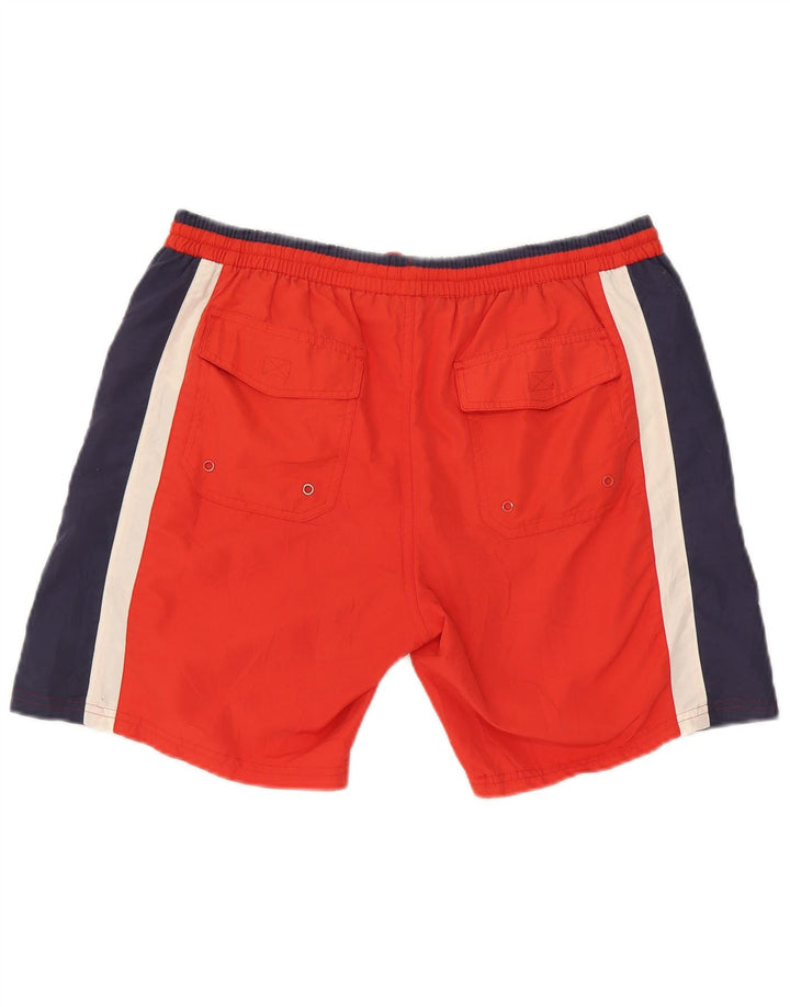 Reebok Short de Bain Homme XL Rouge Colourblock