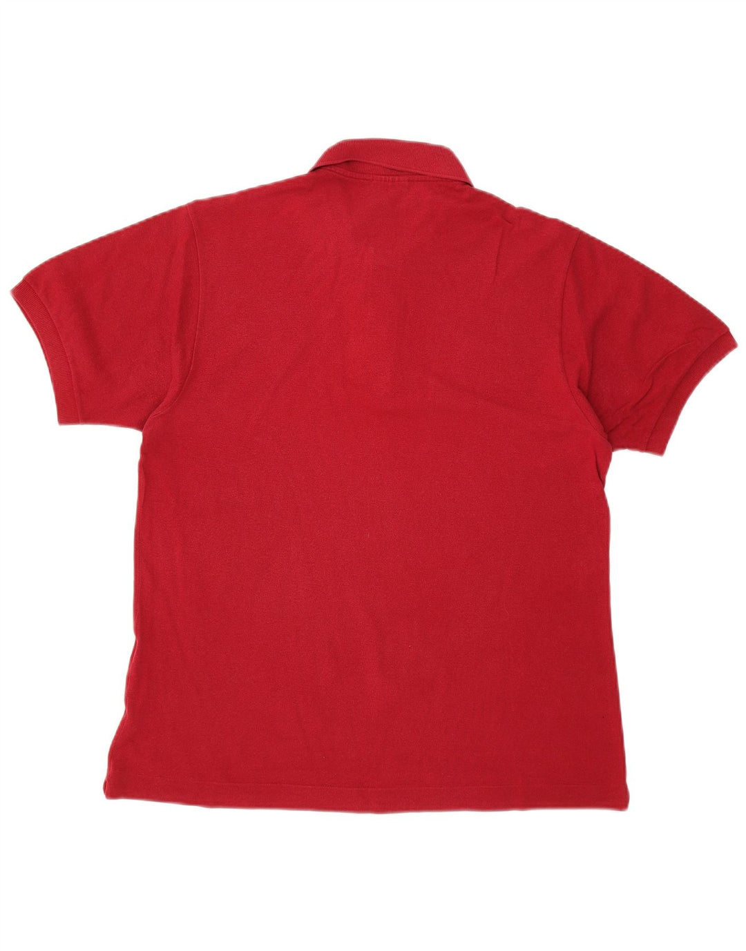 LACOSTE Mens Polo Shirt Size 5 Large Red Cotton