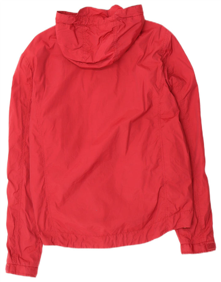 Lyle & Scott Veste de pluie à capuche vintage pour hommes UK 38 Polyamide rouge moyen