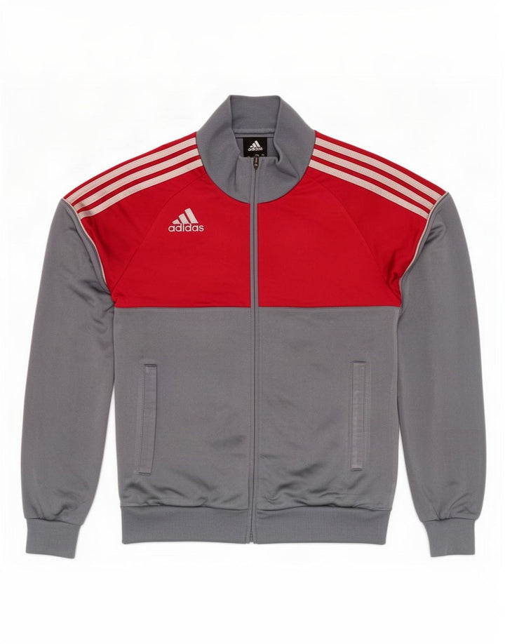 Adidas Veste de Survêtement Garçon 13-14 Ans Gris Colorblock Polyester
