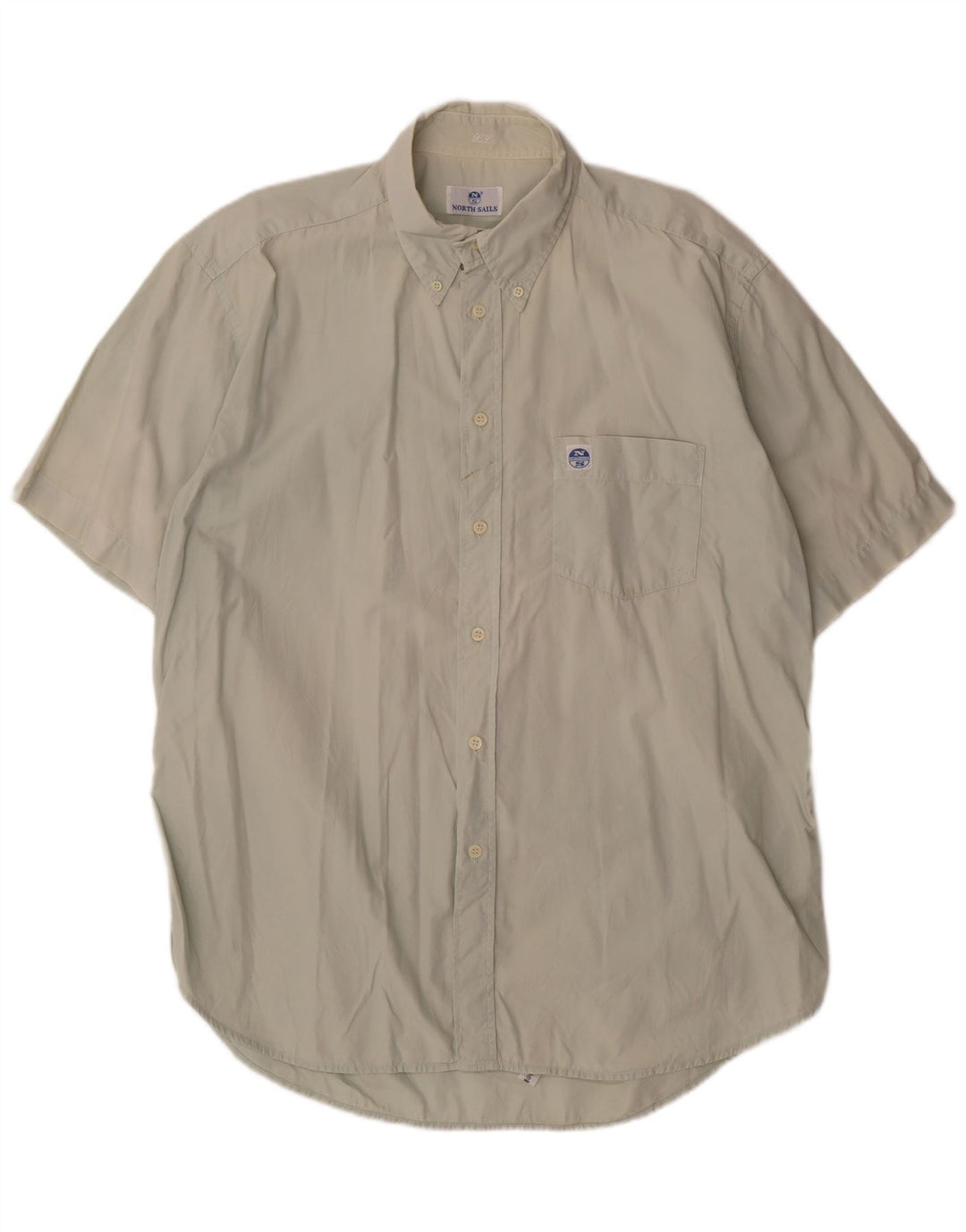 NORTH SAILS Chemise à Manches Courtes Homme XL Gris Coton