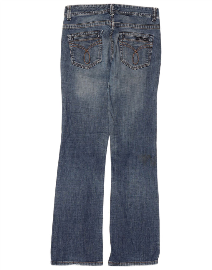 CALVIN KLEIN Jean Bootcut Femme US 6 Small W32 L30 Bleu Coton