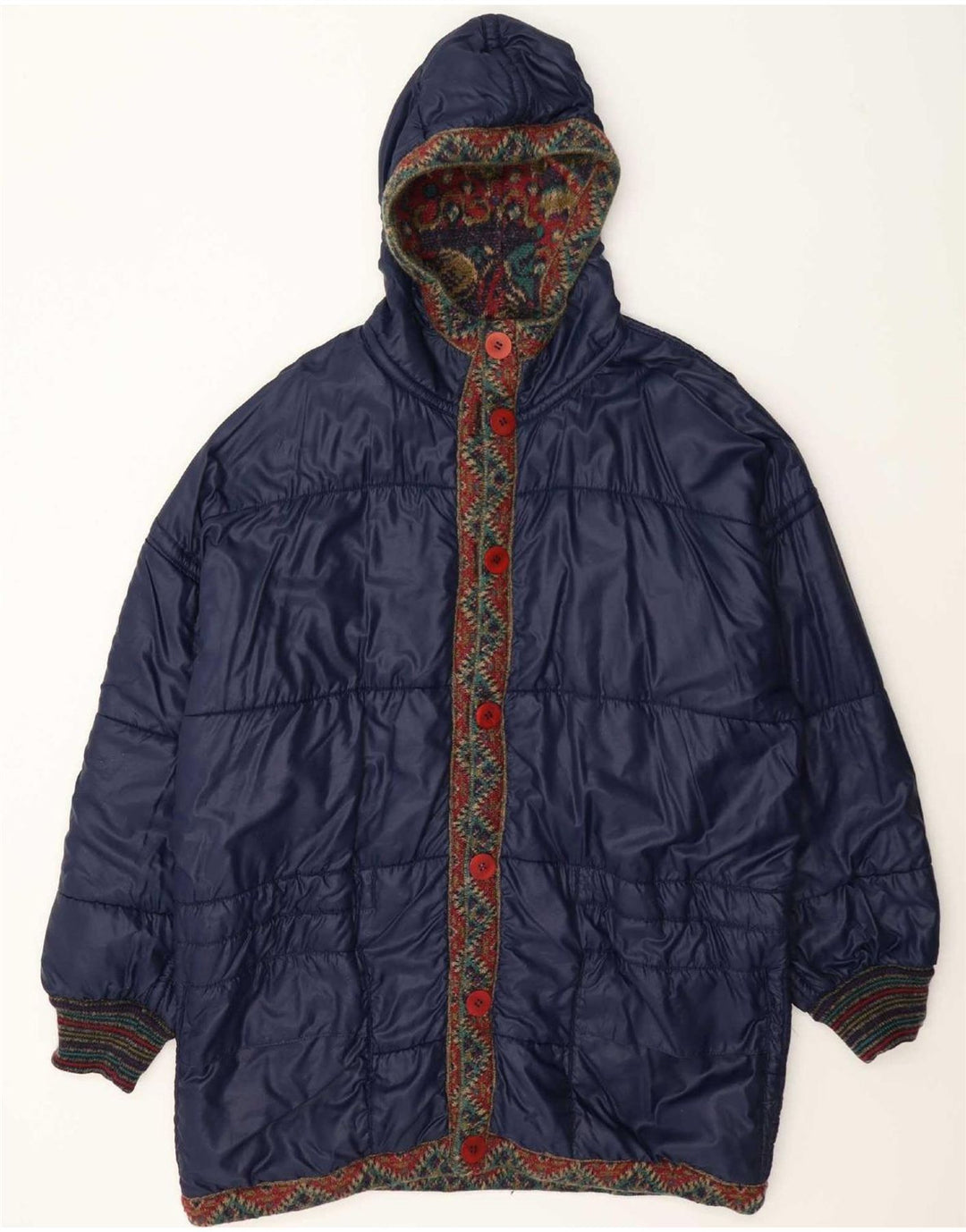 vintage Mens Abstract Pattern Veste réversible UK 42 XL Multicolore