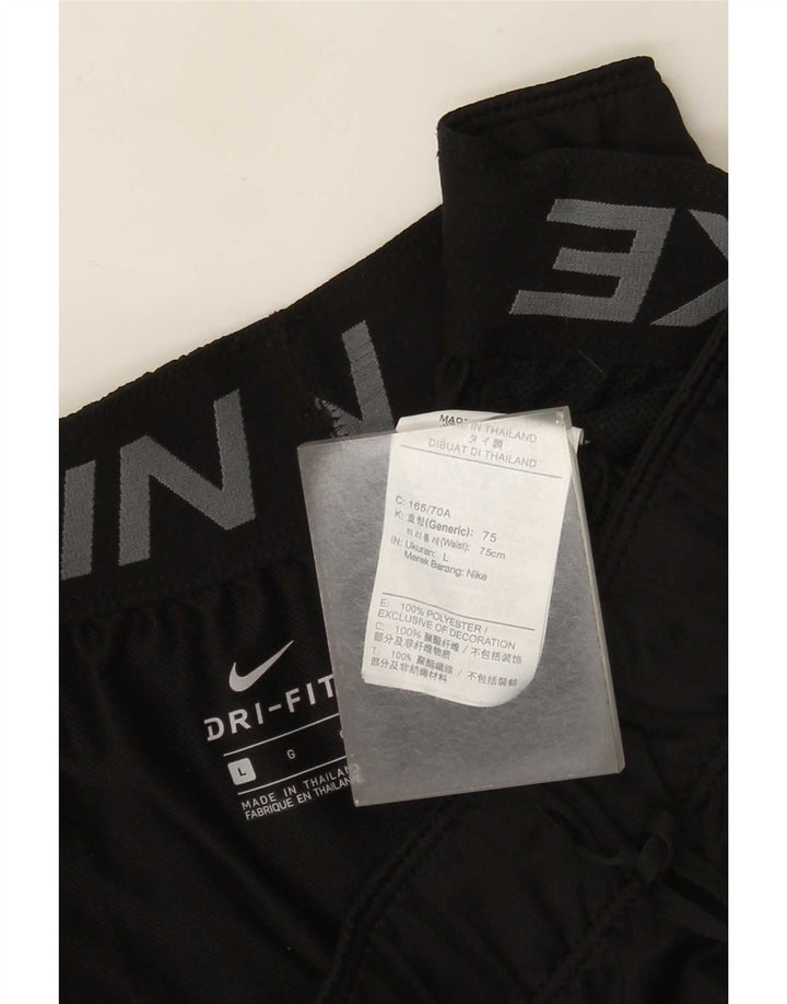 Nike Short de sport Dri Fit pour femme UK 16 Large Noir Polyester
