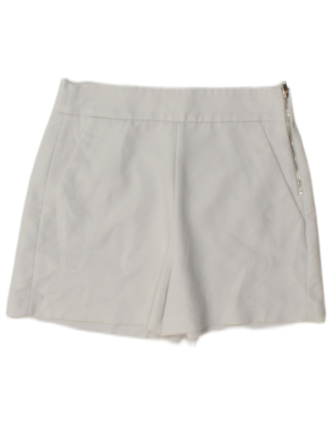 Short Chino Femme Zara XS W24 Blanc Polyester