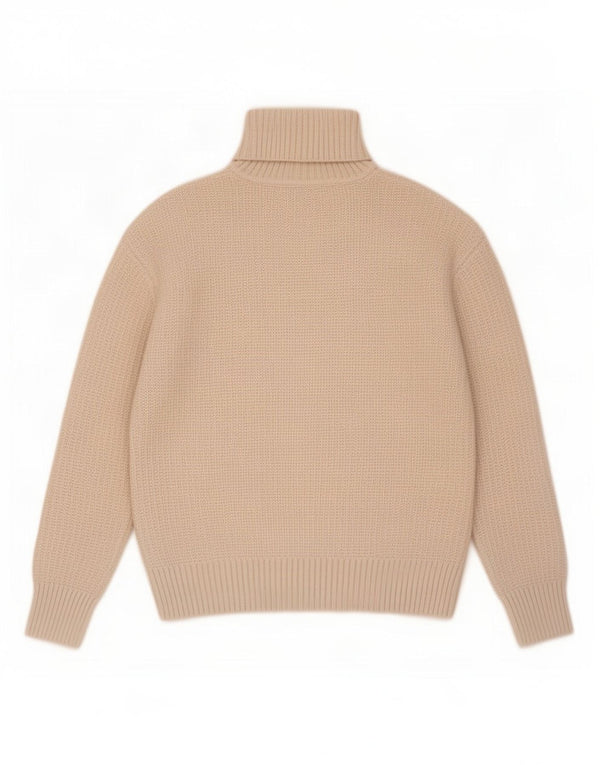Marks & Spencer Pull col roulé pour femme UK 10 Petit Polyester Beige