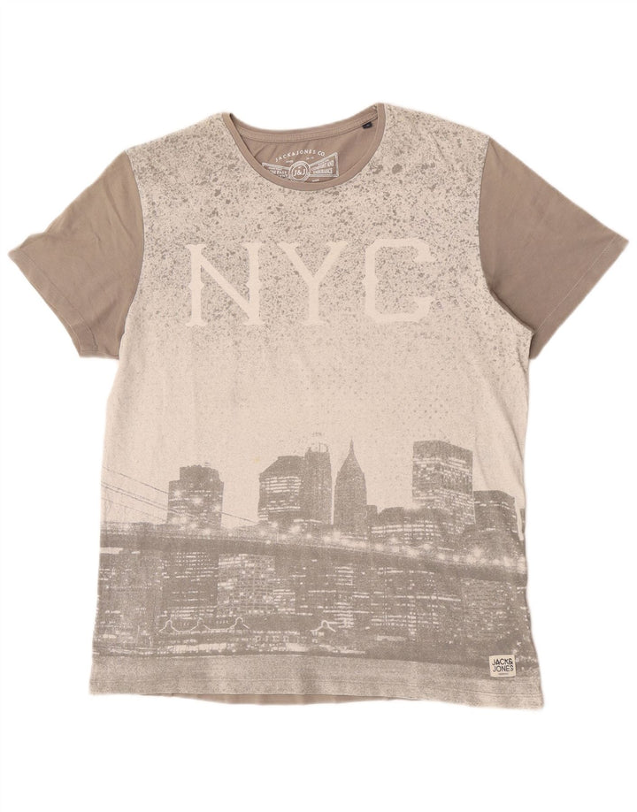Jack & Jones T-Shirt Graphique Homme XL Gris