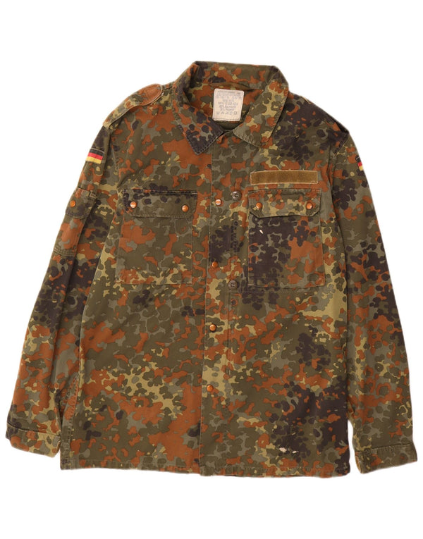 vintage Mens Overshirt Chemise Militaire Petit Kaki Camouflage Coton