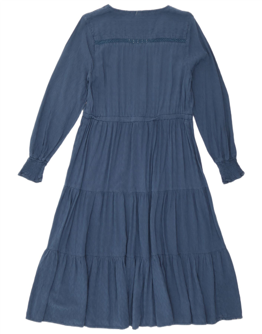 Robe à volants à manches longues White Stuff pour femme UK 42 Bleu moyen Viscose