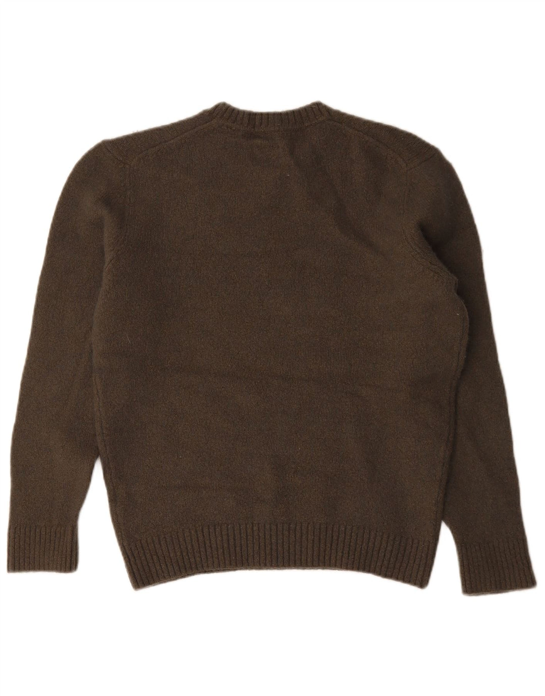 Massimo Dutti Pull à col rond pour femme UK 16 Grande laine marron