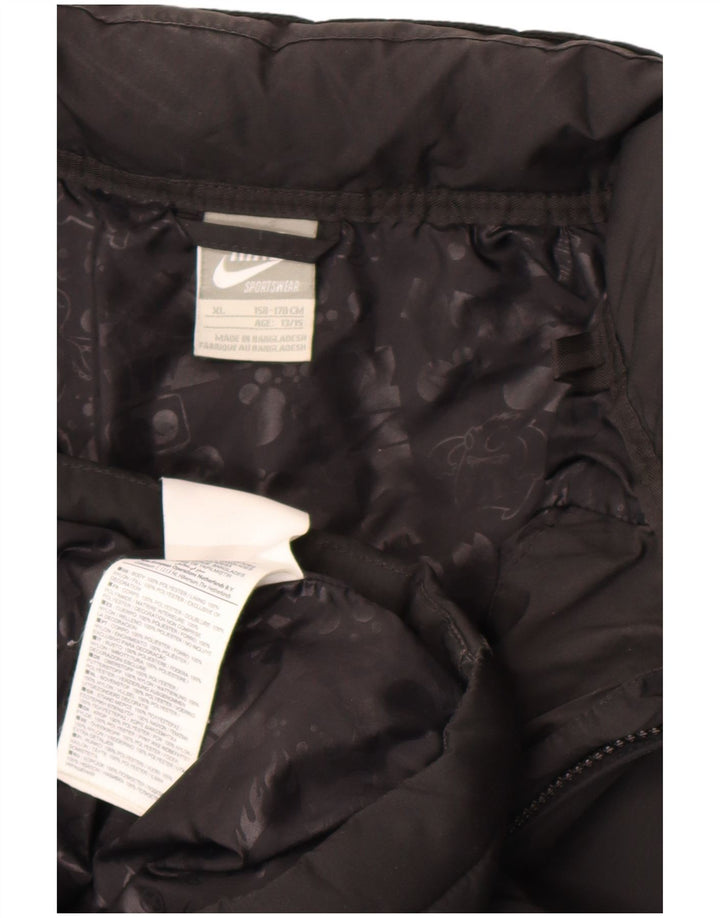 Nike Veste matelassée à capuche pour garçon 13-14 ans XL Noir Polyester