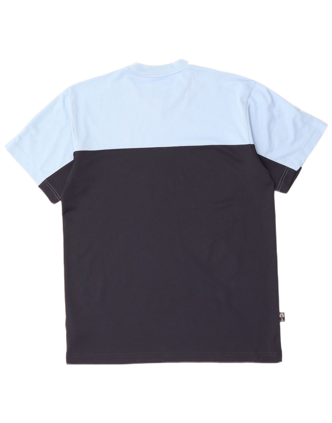 ADIDAS T-Shirt Homme UK 34/36 Petit Bleu Colorblock Coton